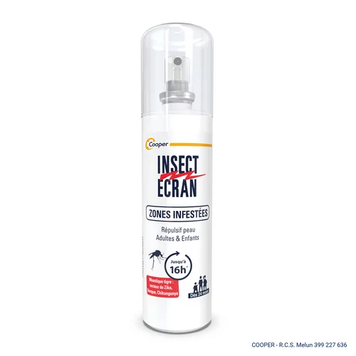 Zones Infestées Répulsif Anti-Moustiques Peau Adultes & Enfants - 100 ml