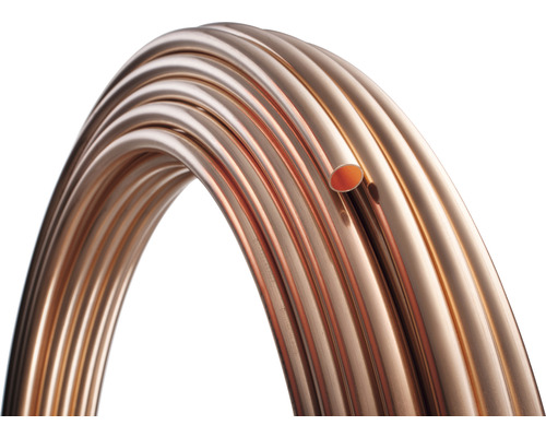 Zachte koperen buis Ø 15 mm wanddikte 1 mm (50 m ring)