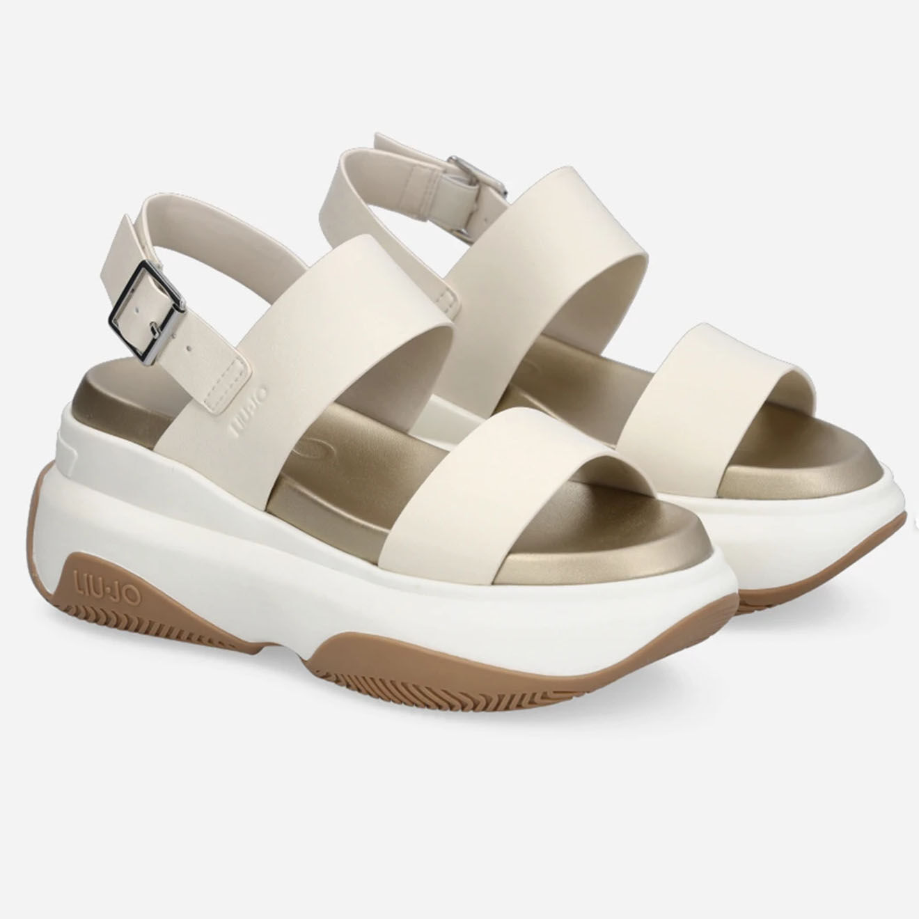 Liu-Jo Sandales plateforme June blanches