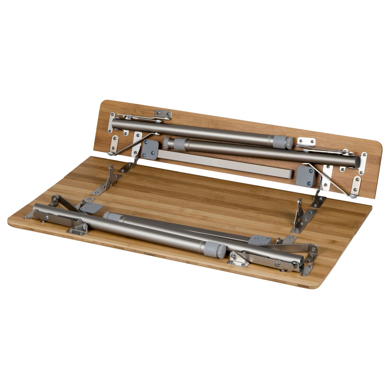 BO-CAMP Camping Gartentisch Klapptisch Falttisch Klappbar verstellbar Alu Bambus Größe: 50 x 65 cm