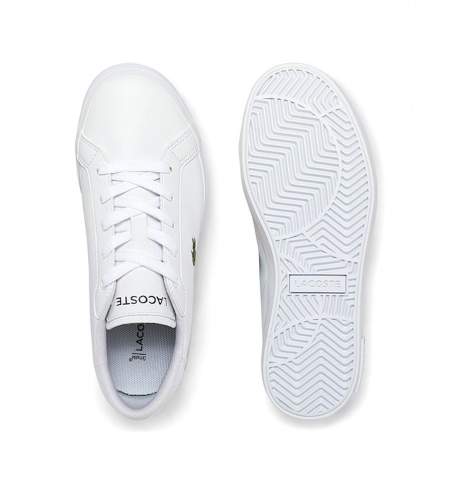 Tênis Lacoste Powercourt de couro branco
