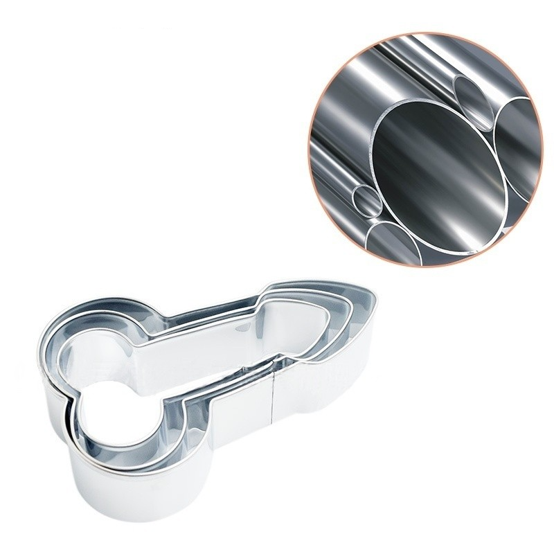 (3er Set) Edelstahl Bachelorette Funny Party Ausstechform Keksausstecher - Junggesellinnenabschied