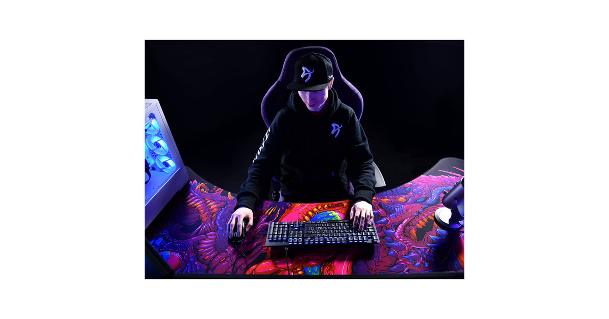 ArozziArena Angelo - Crawling Chaos gaming desk  (Roze)