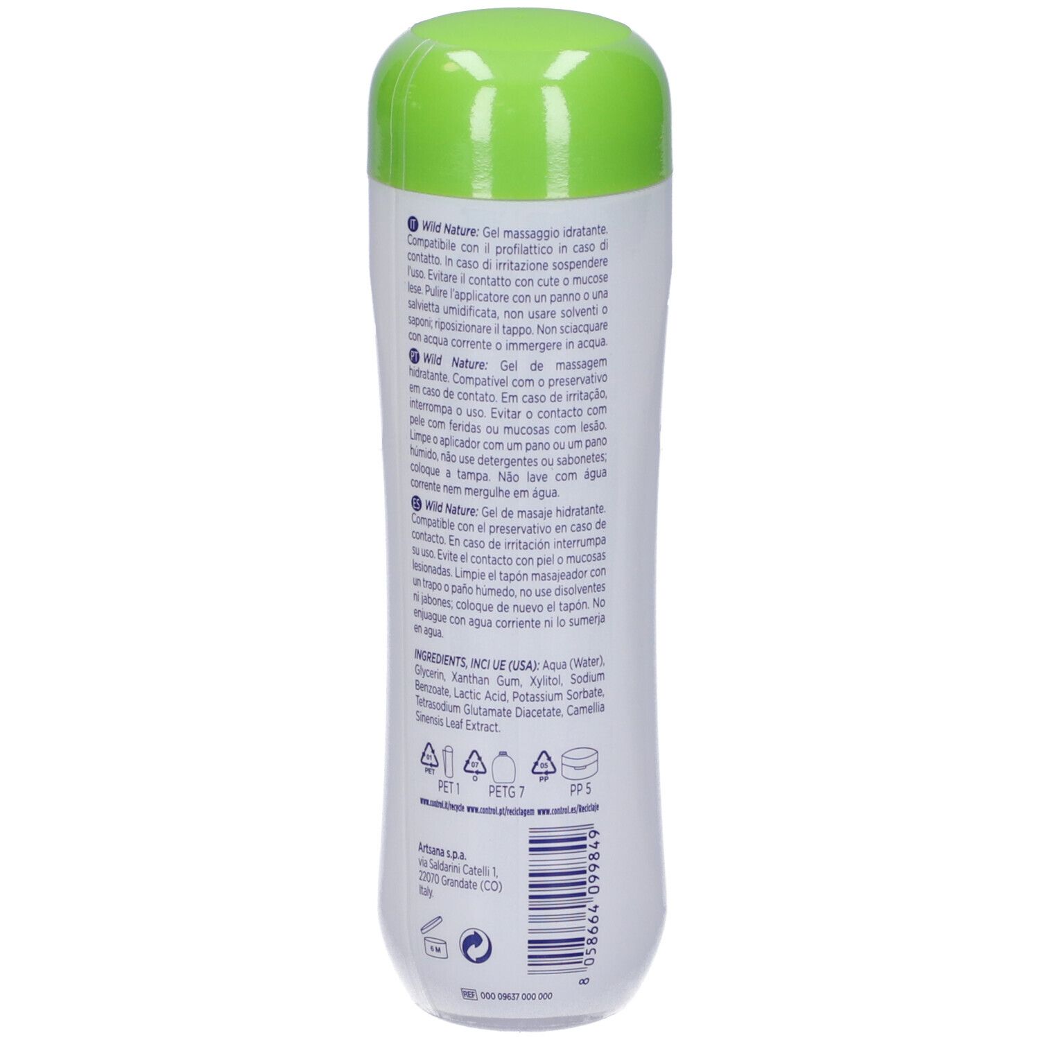Control 3-in-1 *Wild Nature* Gleit- und Massagegel mit Massage-Aufsatz