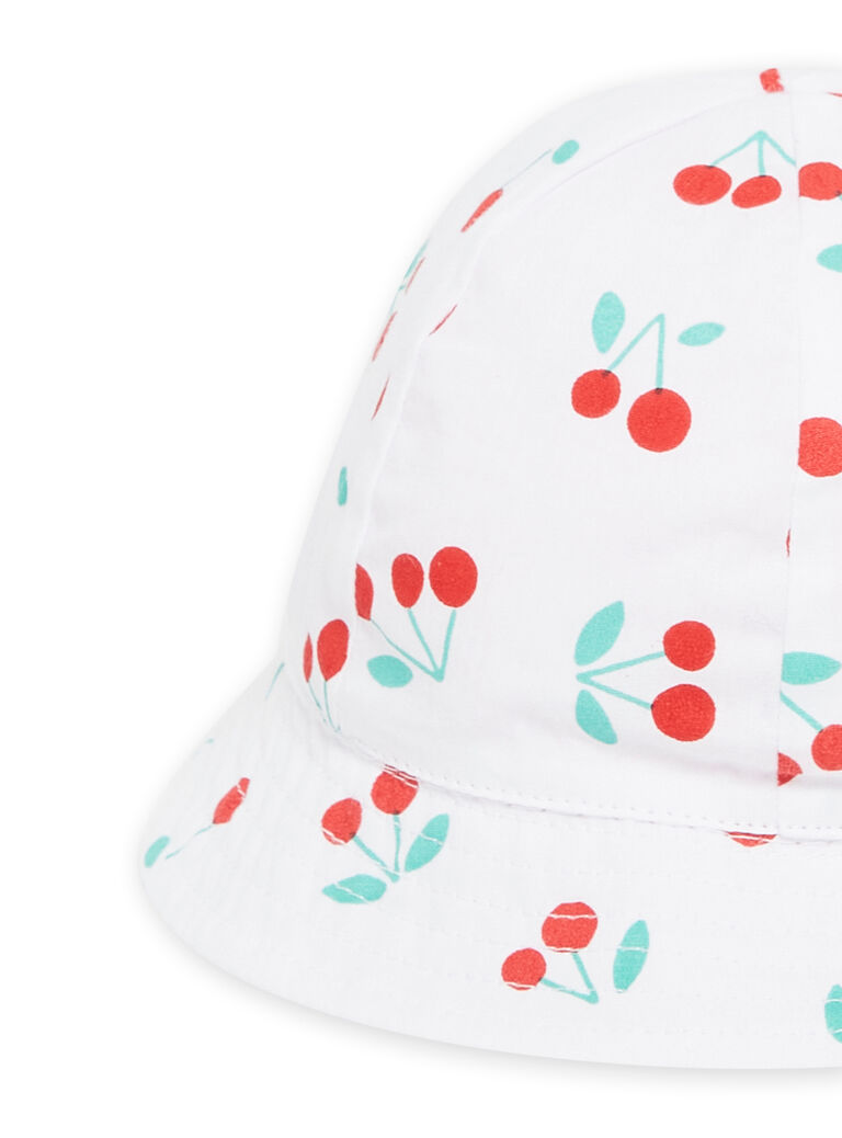 Chapeau réversible bébé fille