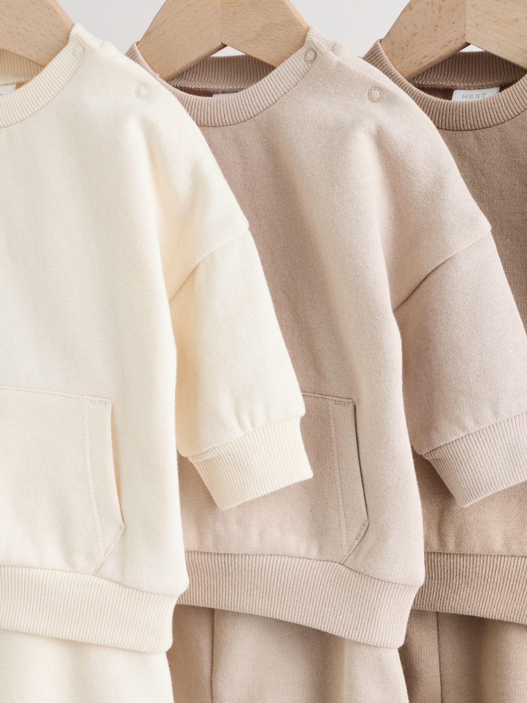 Neutraal - Baby Sweatshirt en Joggingbroeken Set 6 stuks (0mnd-3jaar)