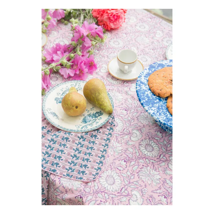Louise Misha Serviettes de table Carlotta - Set de 4 | Bleu