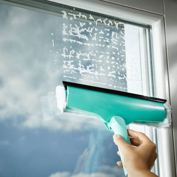 Leifheit Raamwisser 3in1 28 cm met telescoopsteel en draaiknop (110-190 cm) - Click System