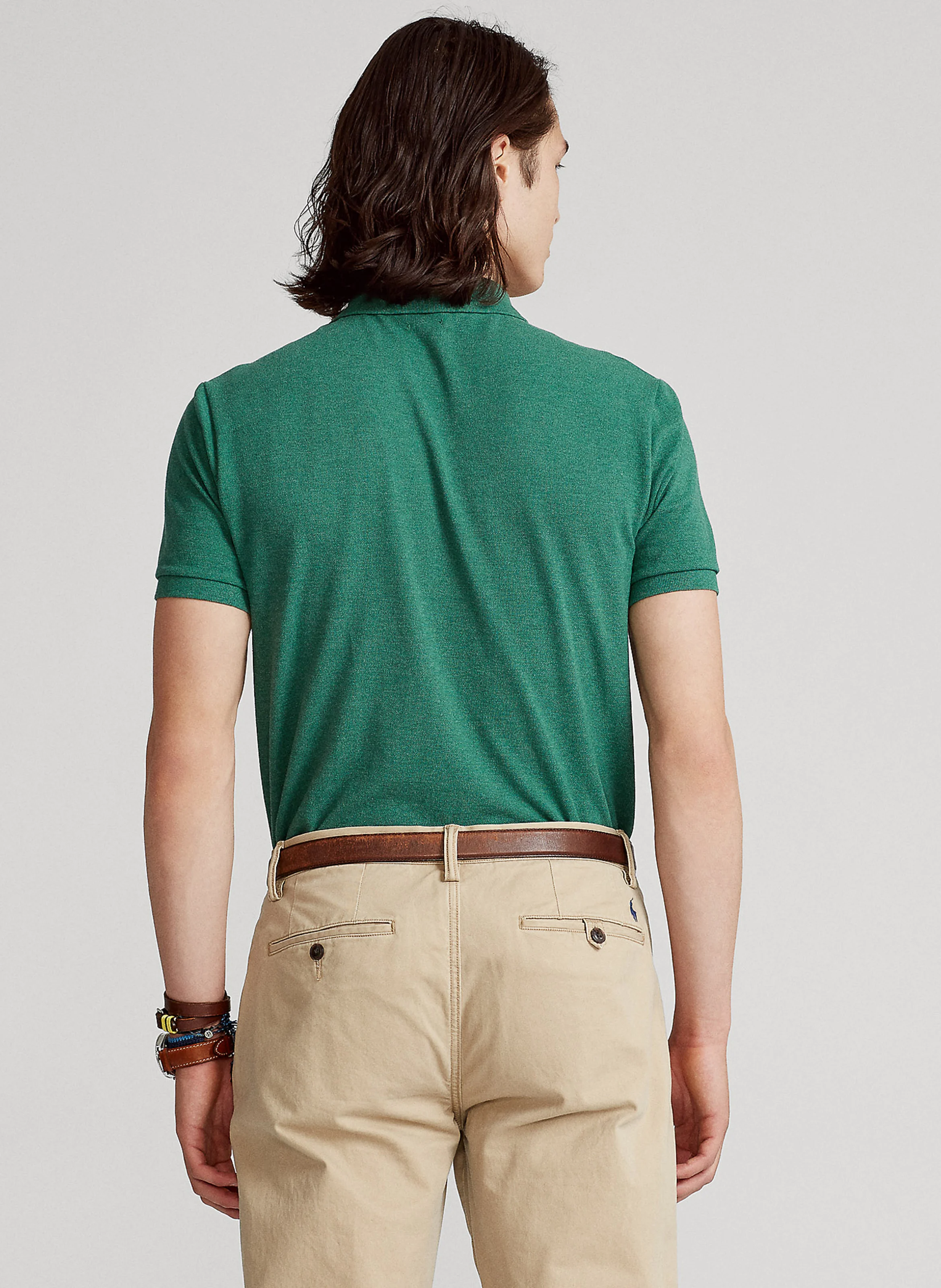 Polo custom-fit en coton piqué | Vert