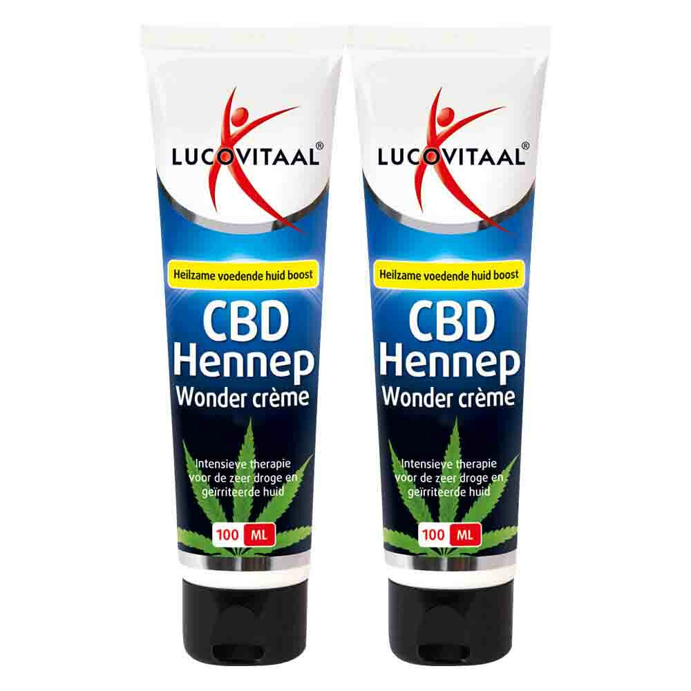 2x Lucovitaal Creme Huidwonder Hennep CBD100 ml