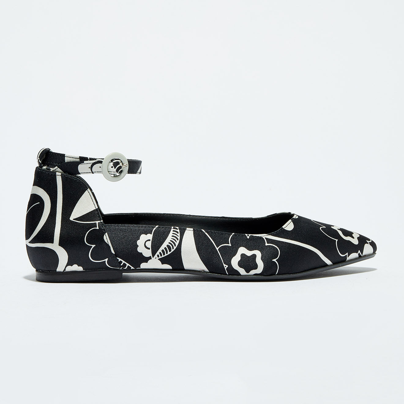 Sambapah Ballerines en Cuir Léa noir/blanc
