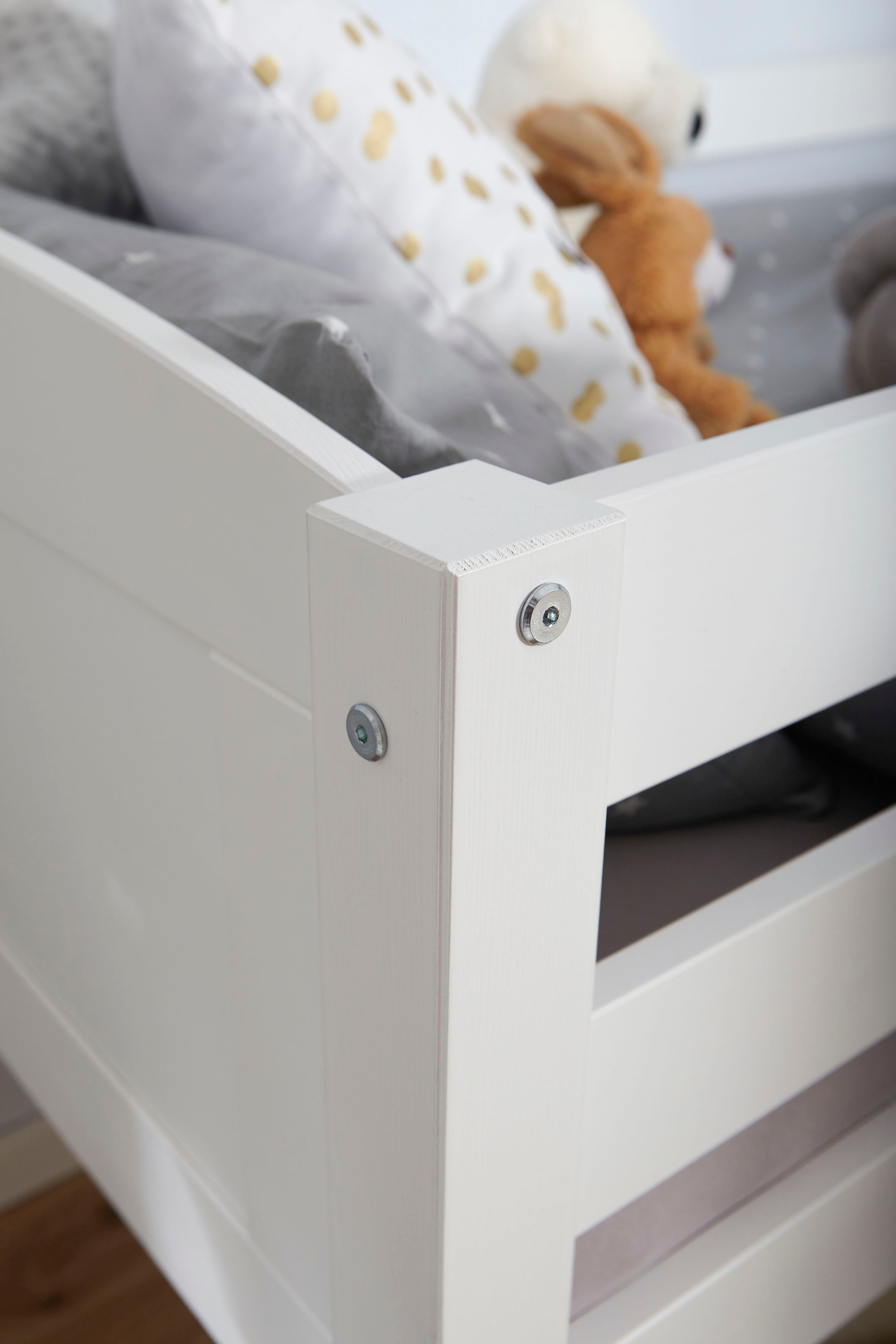 Ticaa Hochbett »Ekki« mit Rollrost, Kiefer