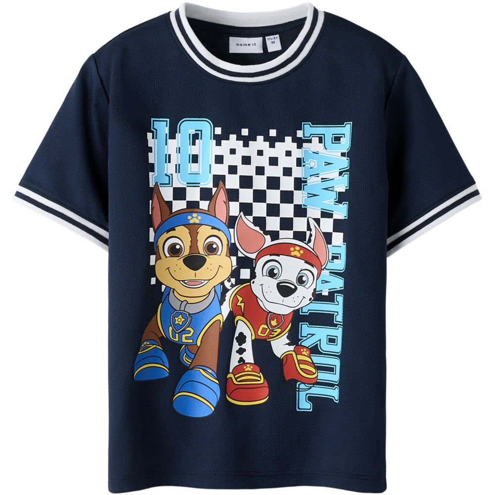 Køb Name It Navy Blazer Nmmmargo Paw Ss Nreg Poly Top Cplg