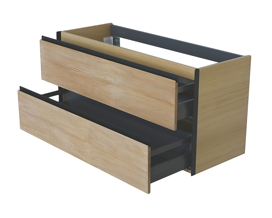 Mueller Sakura wastafelonderkast 120x45,2cm naturel eiken/mat zwart