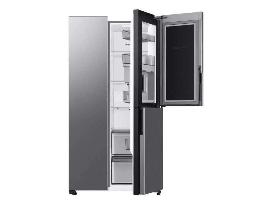 Samsung RH6ACG892DS9 - Køleskab/fryser - side-by-side - Wi-Fi - bredde: 91.2 cm - dybde: 71.6 cm - højde: 178 cm - 645 liter - Klasse D - rustfritstål look