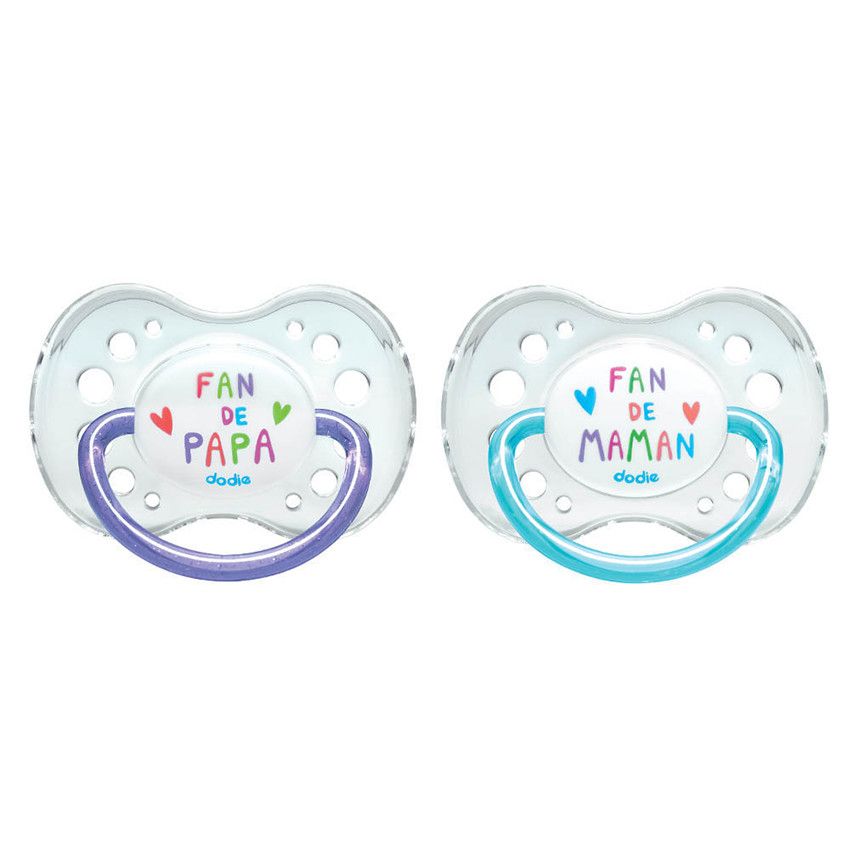 Lot de 2 sucettes anatomiques Fan 18m+ - Ecru