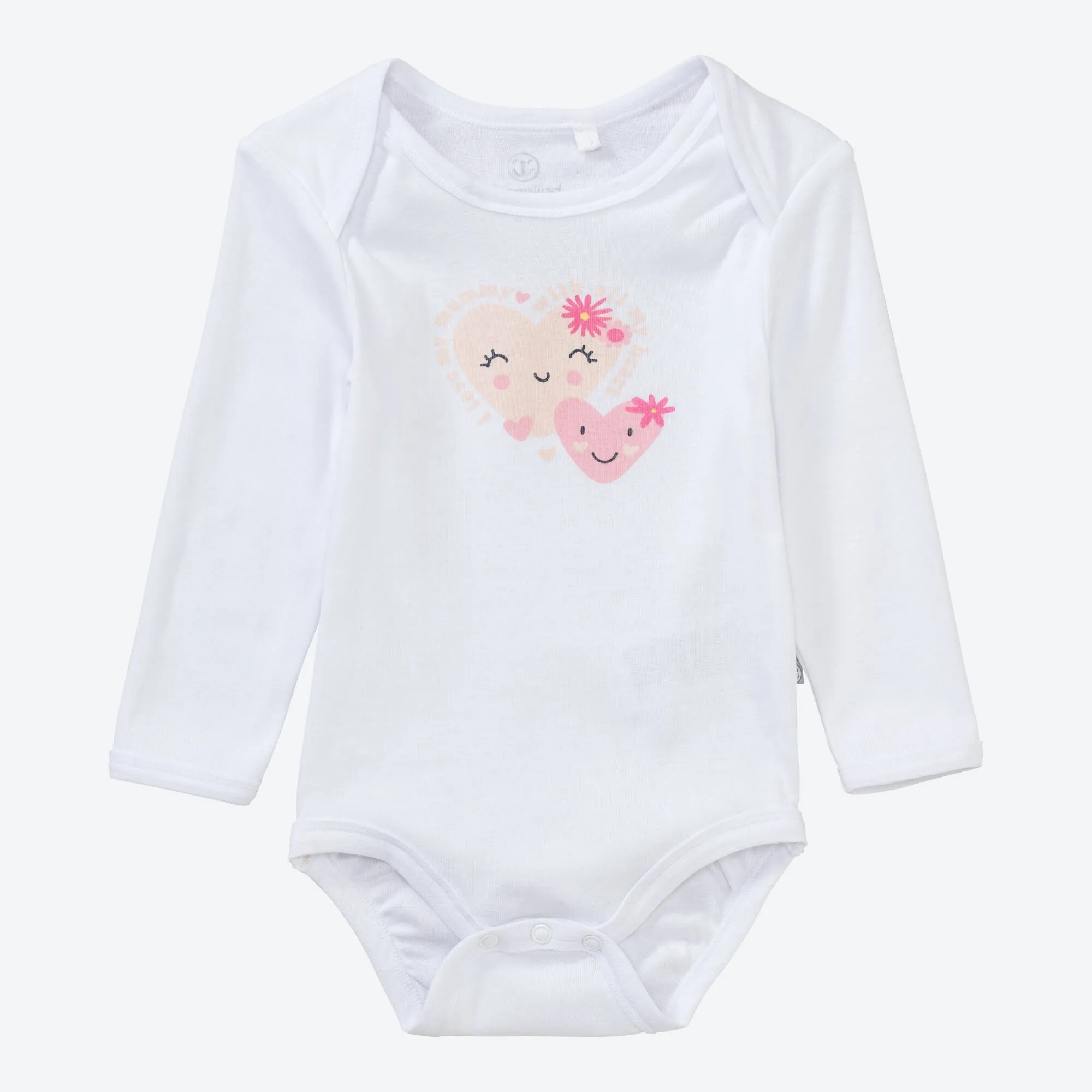 Baby-Mädchen-Body mit Herz-Aufdruck