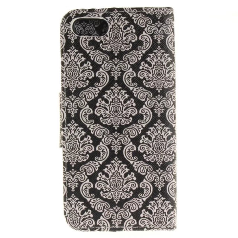 iPhone SE (2022/2020) / 8 / 7 Leder Tasche Wallet - Damask Flowers