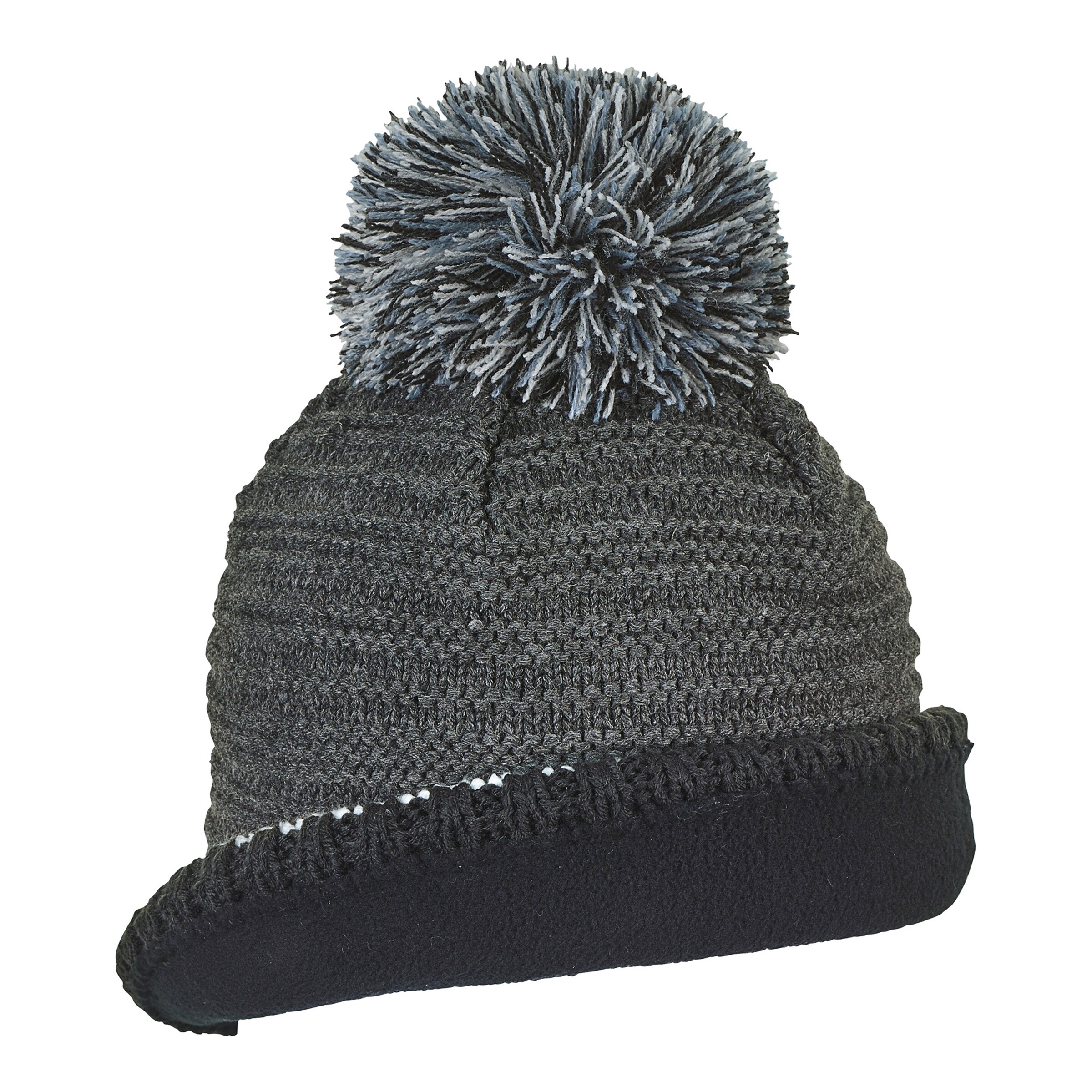 Sterntaler Winter-Strickmütze Bommel anthrazit