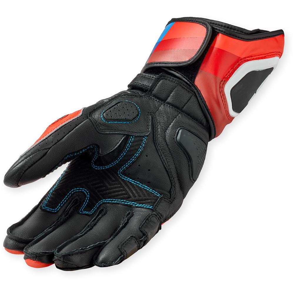 Rev'it - Gants Quantum 3 Rouge fluo / Bleu