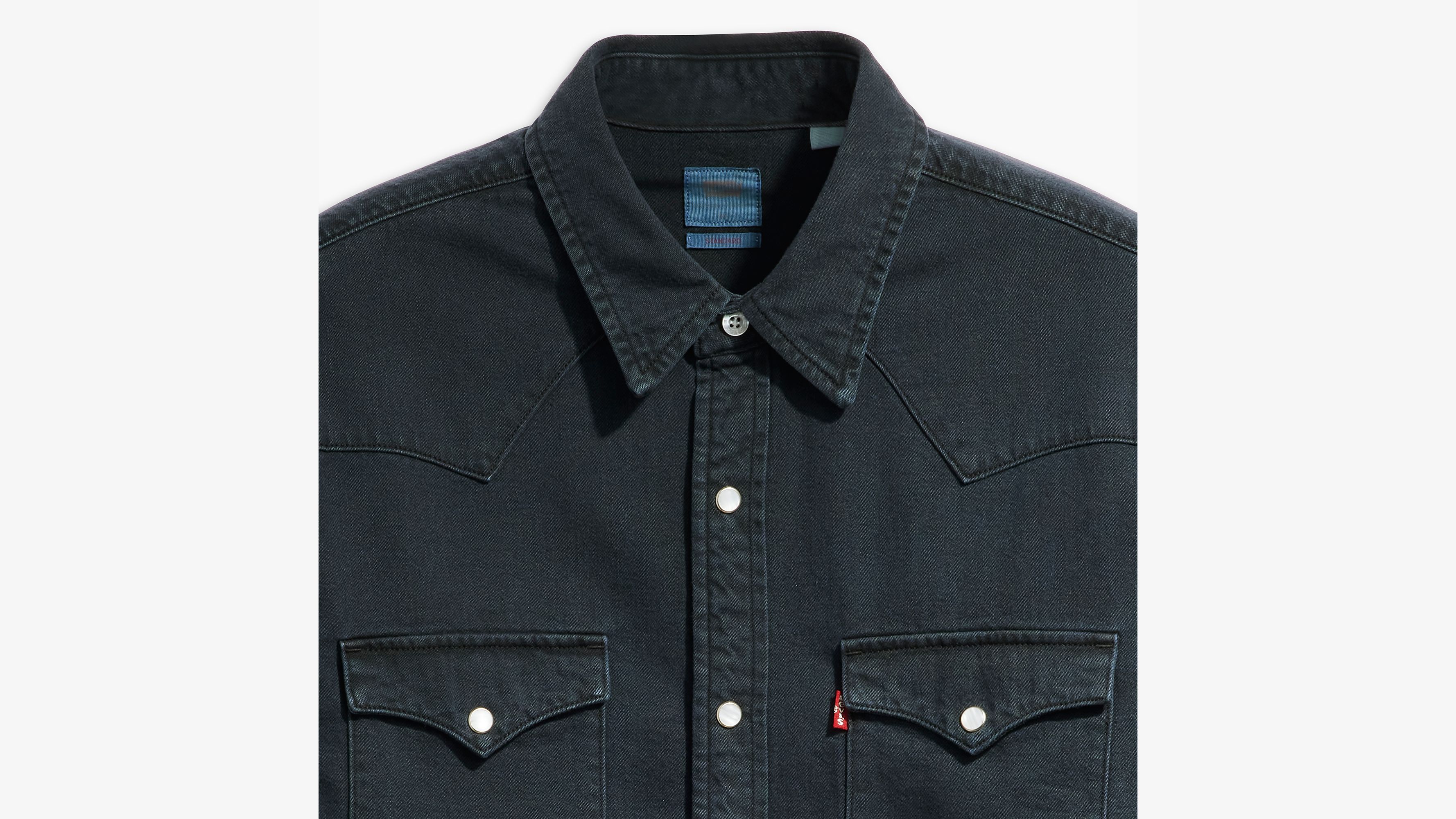 Chemise Western Classic Standard - Webster Blue Blk Overdye - Bleu