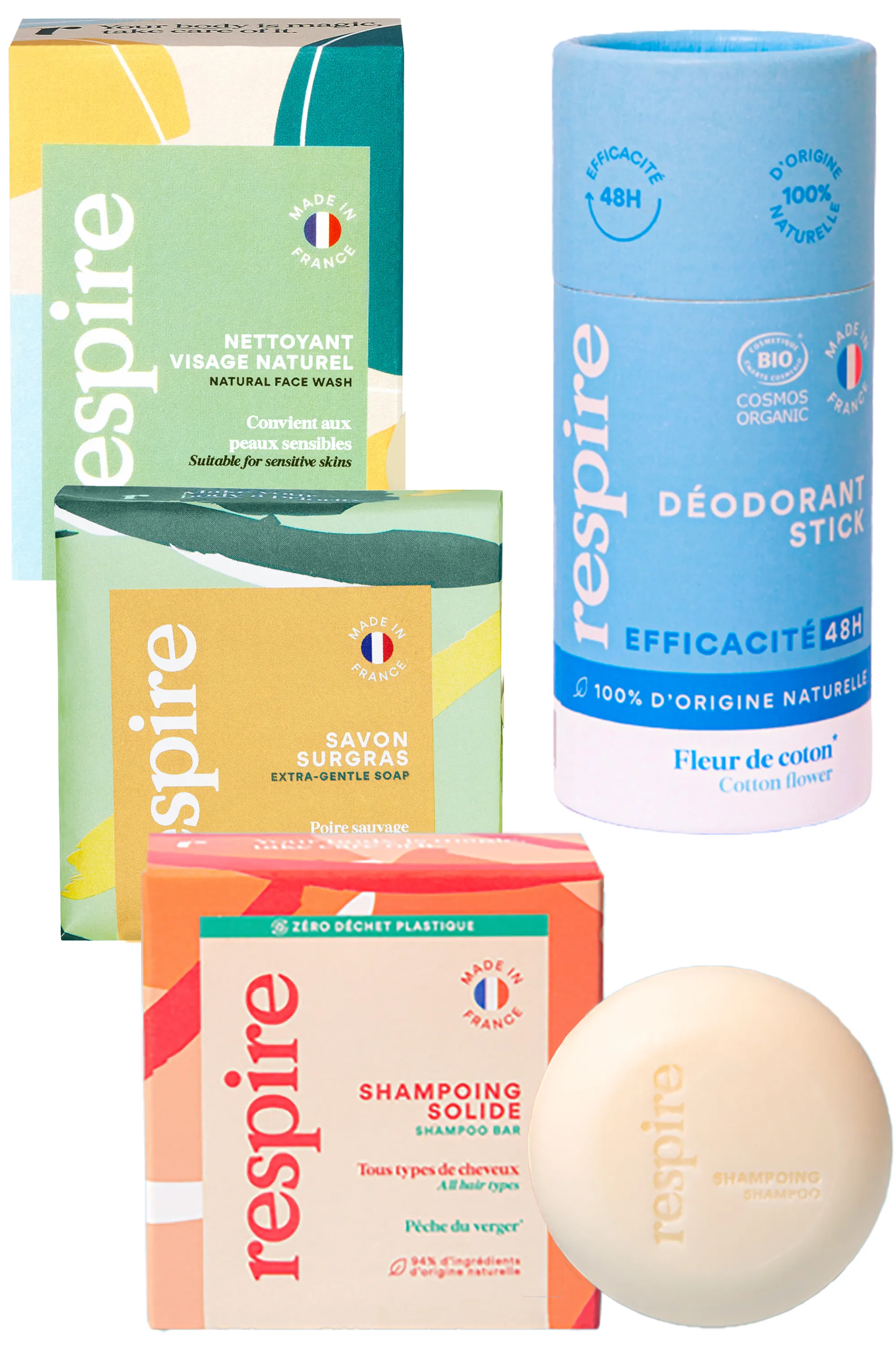 Respire Routine solide visage, corps et cheveux