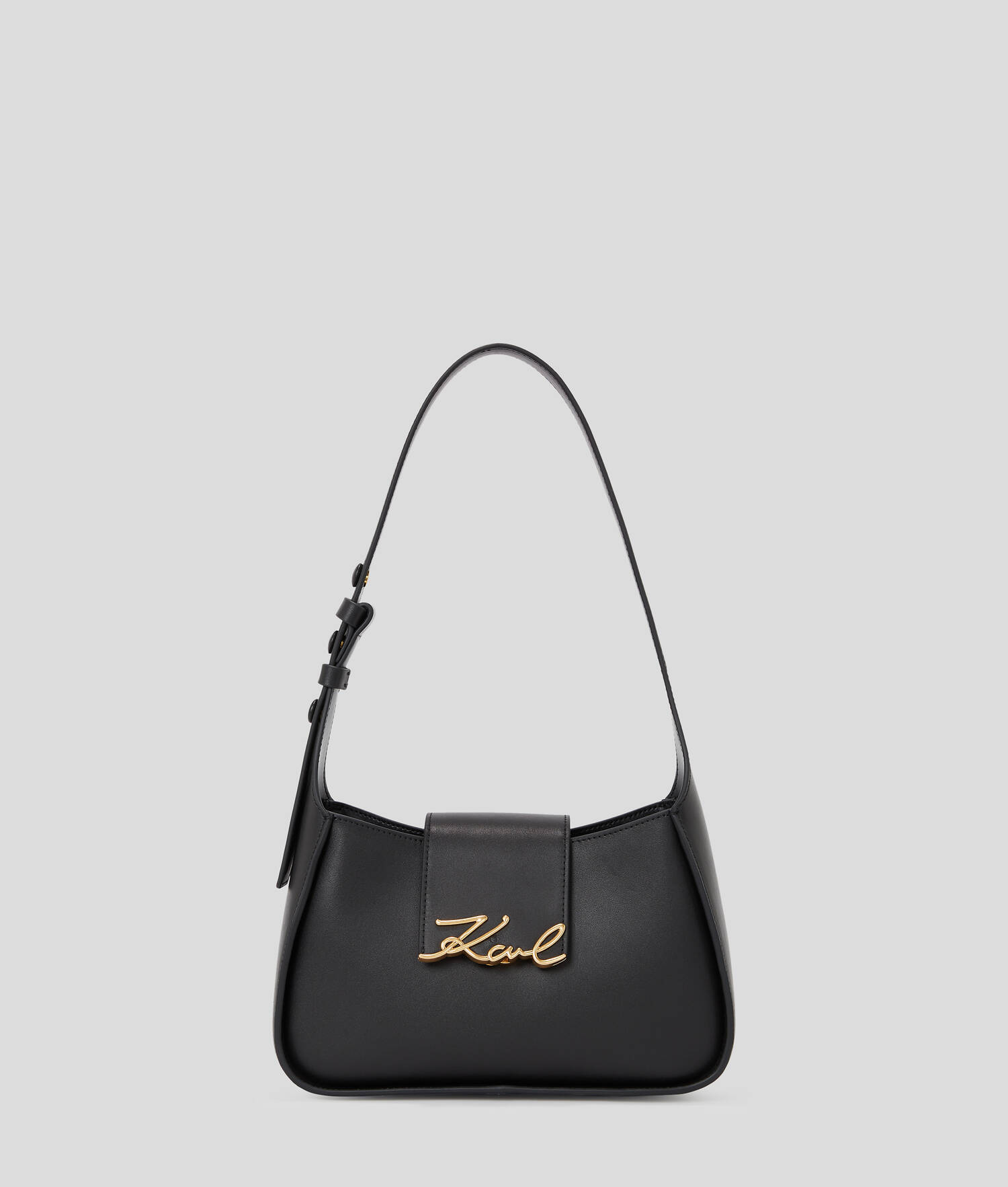 PETIT SAC PORTÉ ÉPAULE K/SIGNATURE - Noir/Or