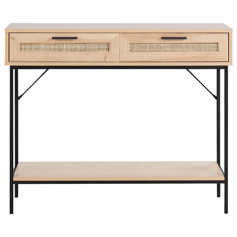 PASCO - Consoletafel - Lichte houtkleur - Rotan