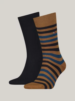 Pacote com 2 pares de meias clássicas listradas