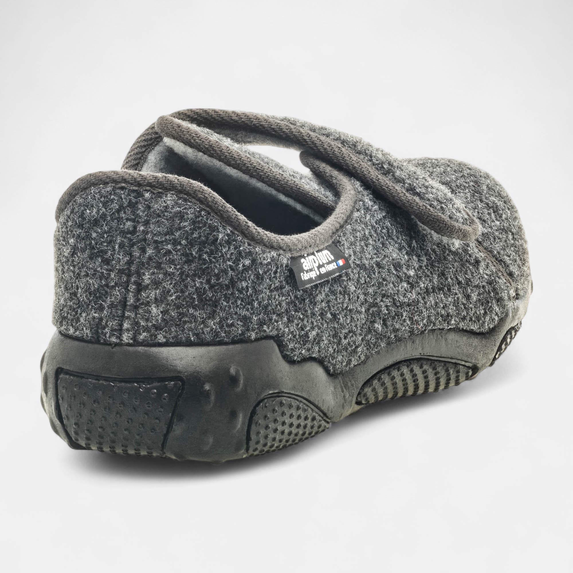Pantoufles attaches velcros Homme gris