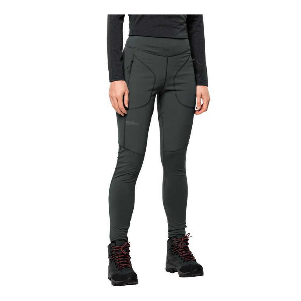 Jack Wolfskin SALMASER - Legging Femme slate green