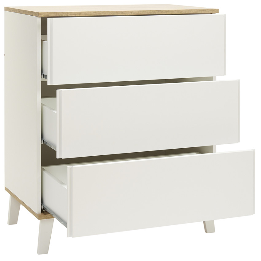 Commode 3 tiroirs en bois Noah