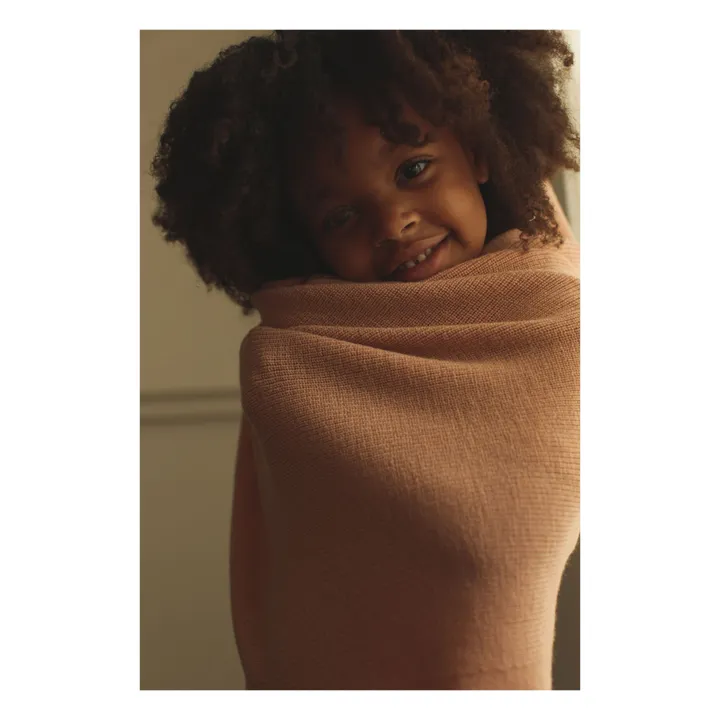 Hvid Couverture Felix Laine Mérinos | Rose pâle