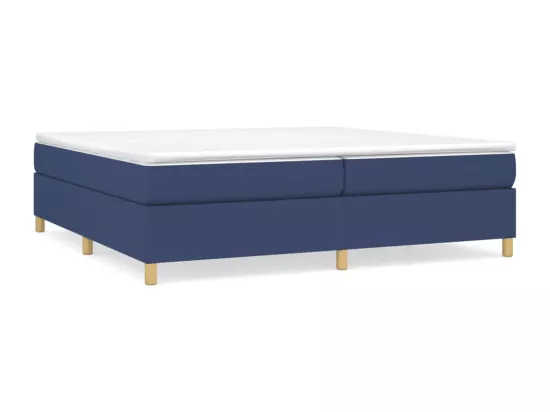 Sommier à lattes de lit Bleu 200x200 cm Tissu