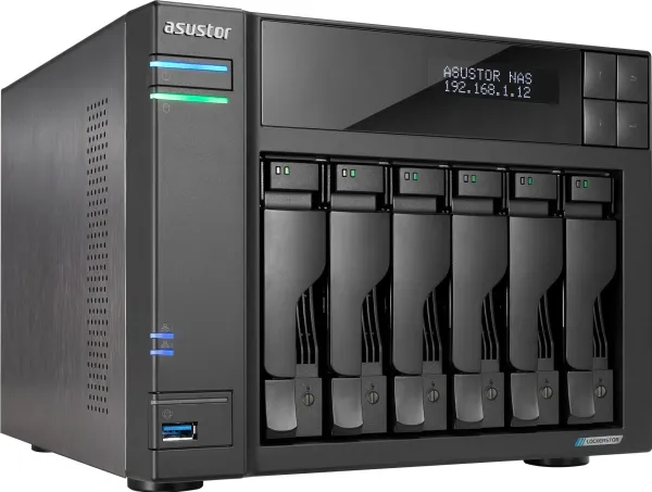 ASUSTOR Lockerstor 6 Gen2 AS6706T - NAS-server - 6 bays - SATA 6Gb/s - RAID RAID 0, 1, 5, 6, 10, JBOD - RAM 8 GB - 2.5 Gigabit Ethernet - iSCSI support