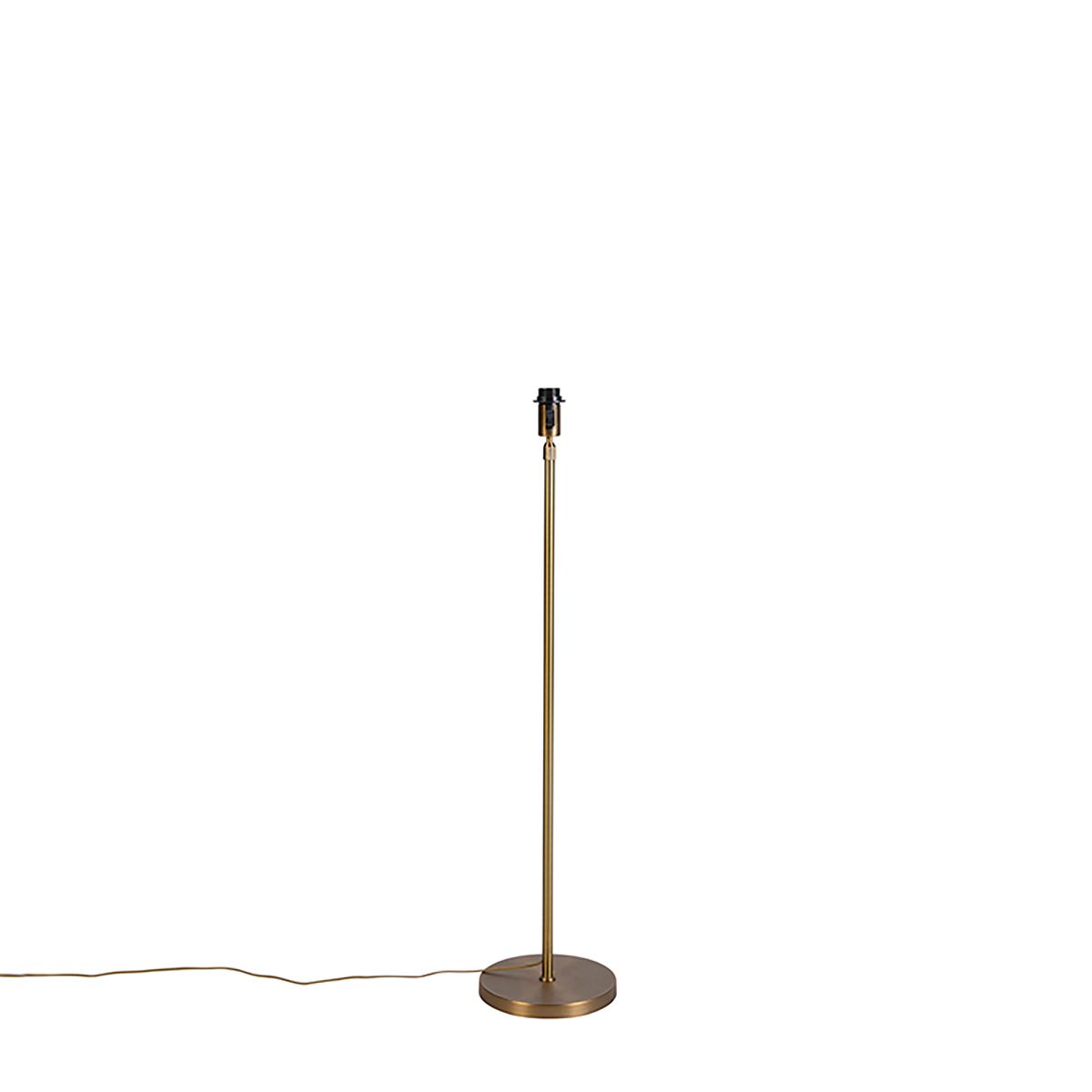Vloerlamp verstelbaar brons met kap wit 50 cm - Parte