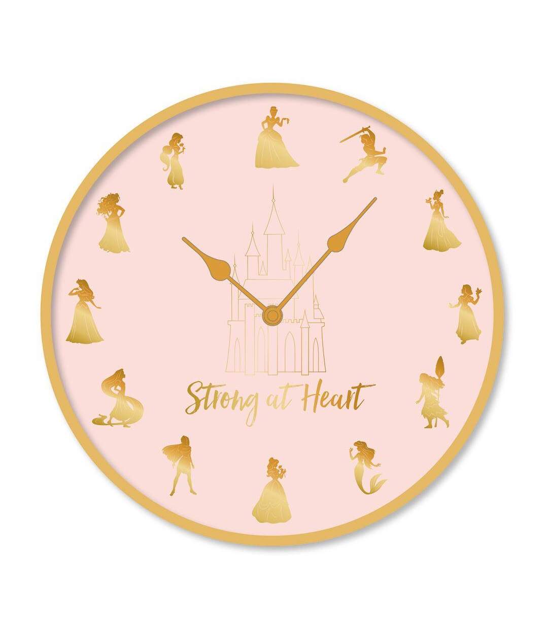 Disney Princess - Horloge murale STRONG AT HEART (Rose clair / Or) (Taille unique) - UTPM3216