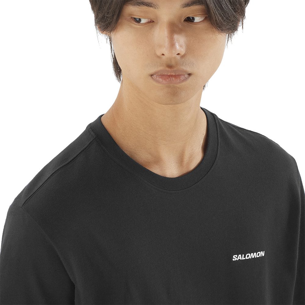 Salomon Logo Regular T-Shirt Herren schwarz