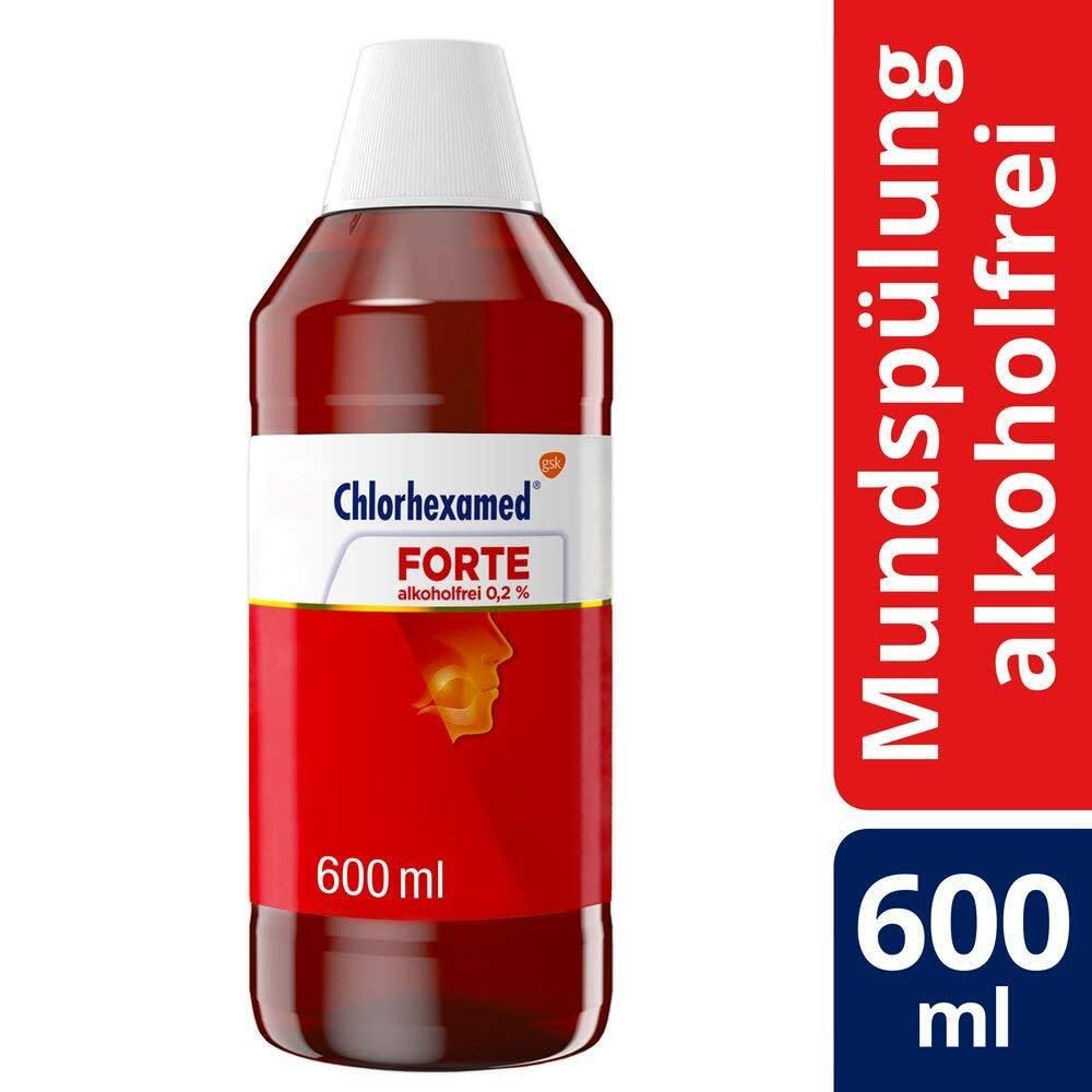 Chlorhexamed FORTE alkoholfrei 0,2 %, Mundspülung, Mundwasser antibakteriell, 2 x 600 ml