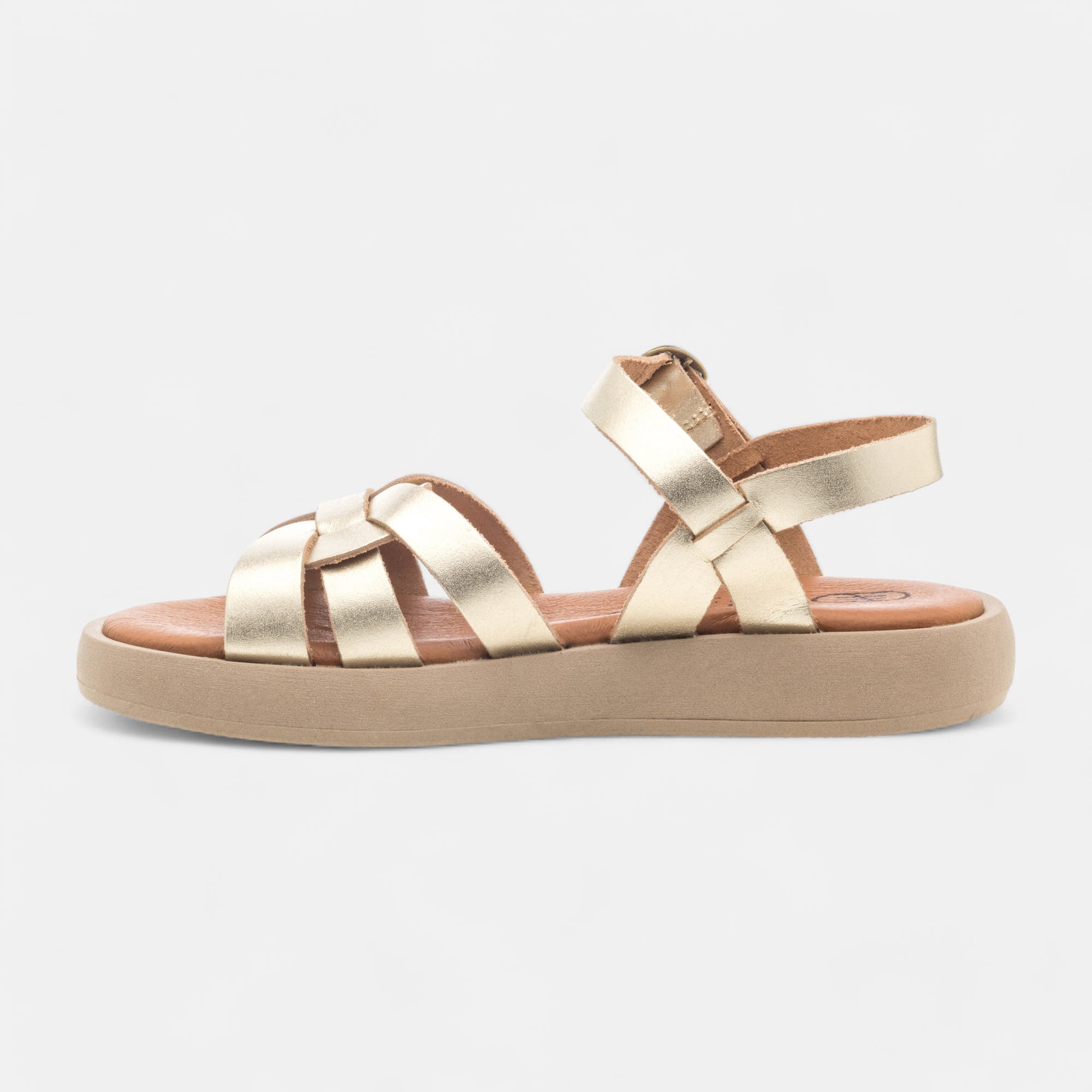 Sandales Femme en cuir or