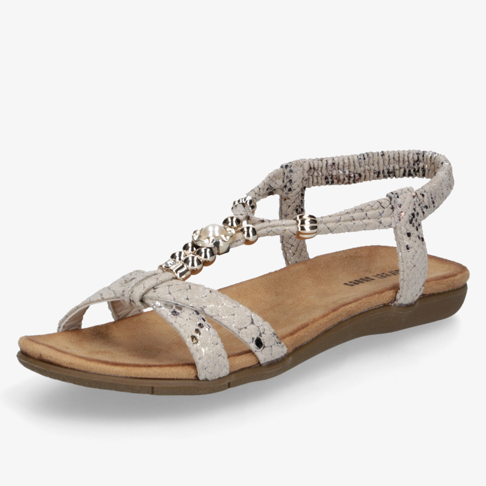 street shoes Damen Riemchensandalen beige