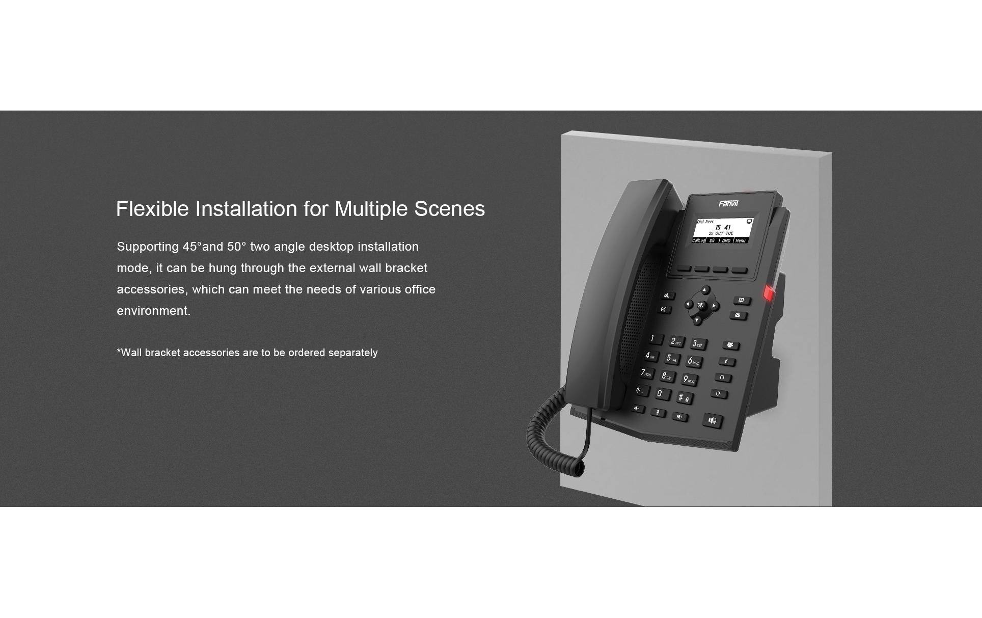 Tischtelefon X301W SchwarzX301W Wi-Fi IP-Telefon der Einstiegsklasse