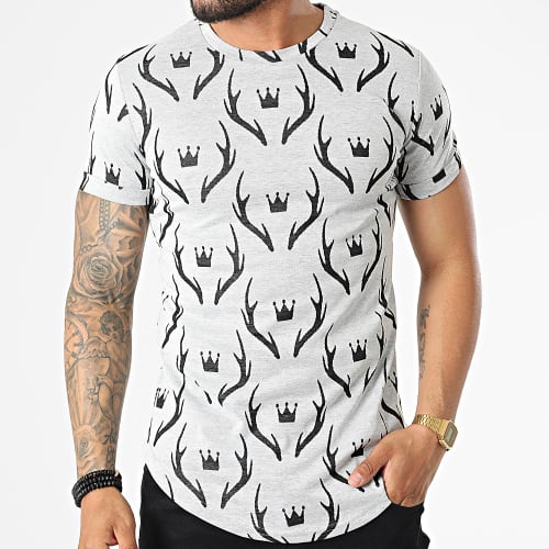 Tee Shirt Oversize DD79 Gris Chiné