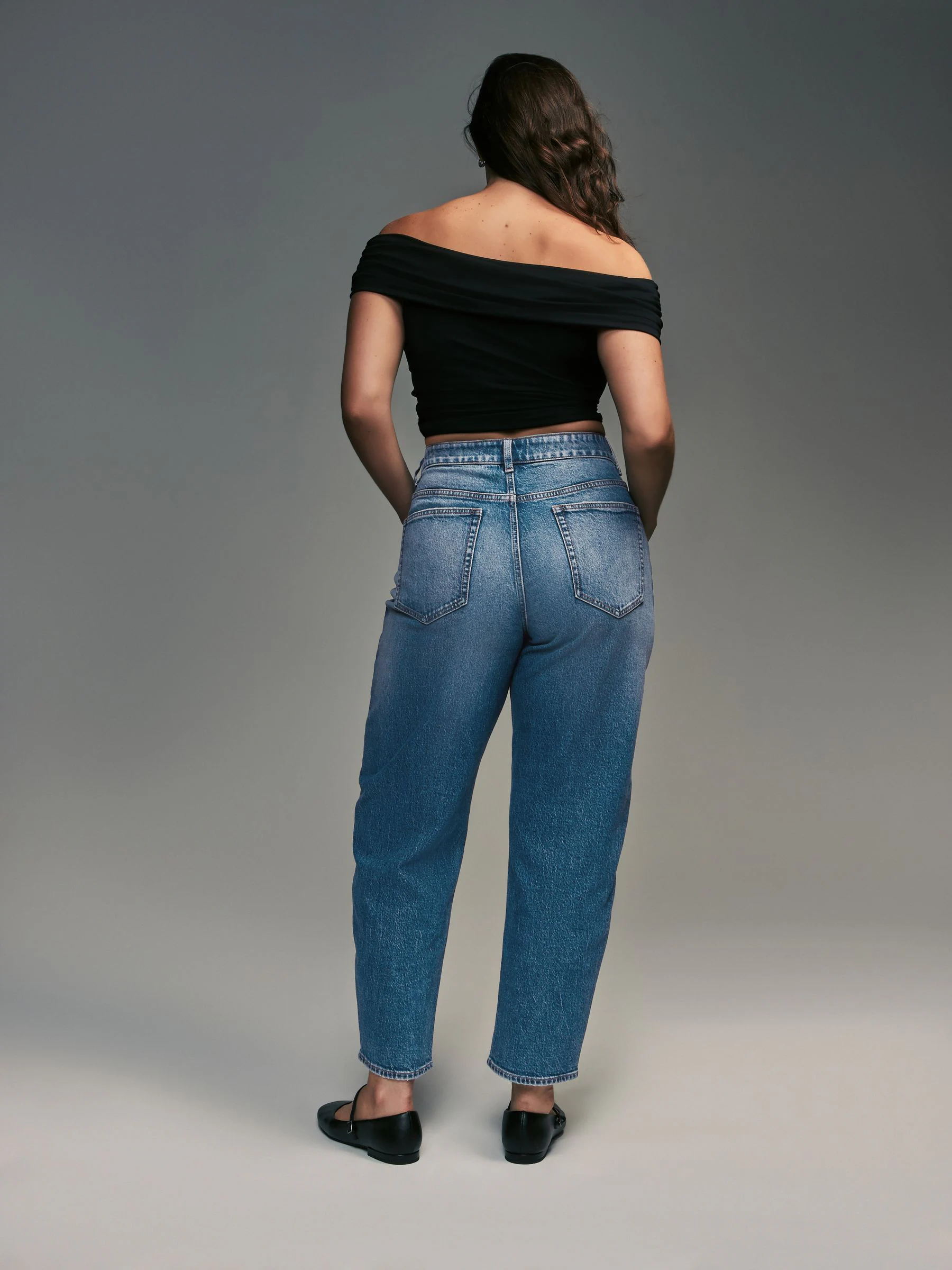 Donkerblauw - Authentic Barrel Hourglass Jeans