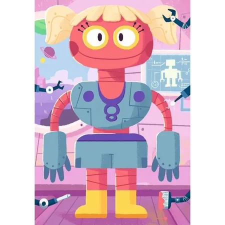 Ravensburger Puzzle - Süße Roboter, 3 x 24 Teile