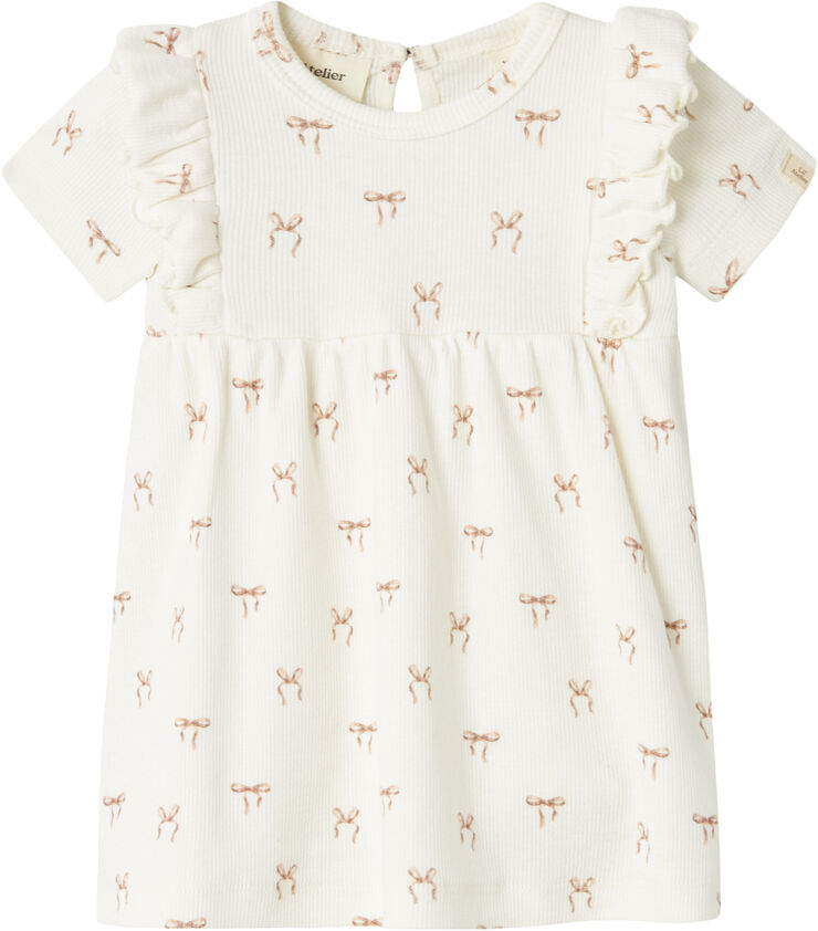 Lil' Atelier NBFGAVO ENE SS LOOSE BODY DRESS LIL Coconut milk