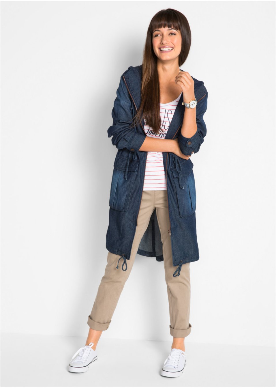 Parka en coton jean