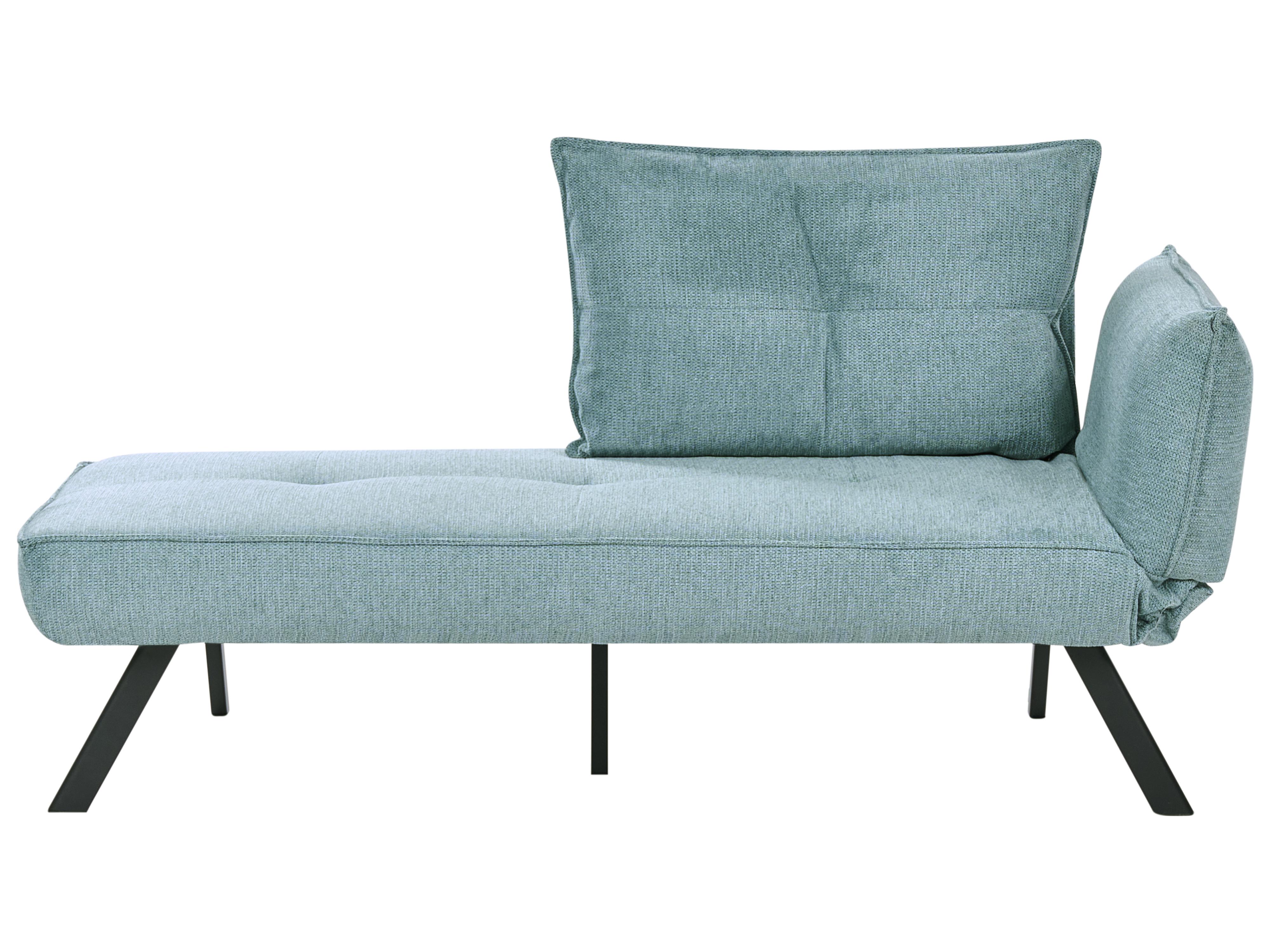 Rechtszijdige chaise longue ROCAMADOUR Stof Lichtblauw