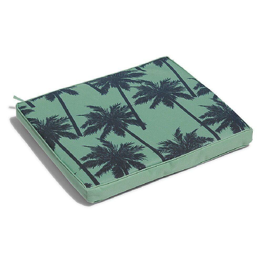 Galette de chaise de jardin Bahamas carré bicolore vert et noir