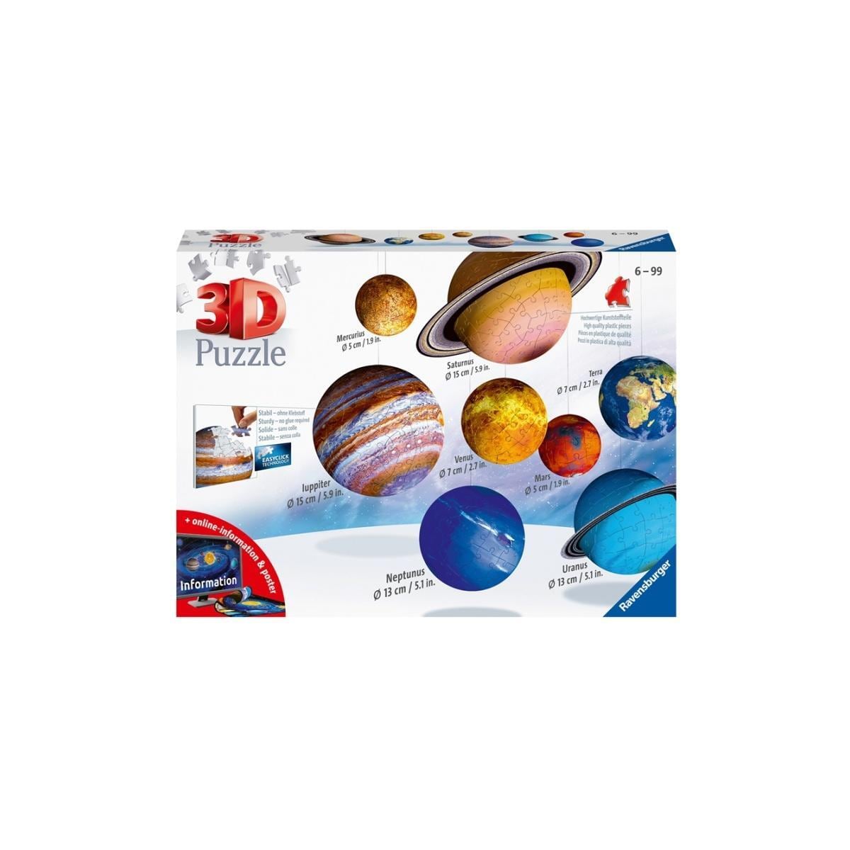 Ravensburger 3D Puzzle Solar System 27/54/7